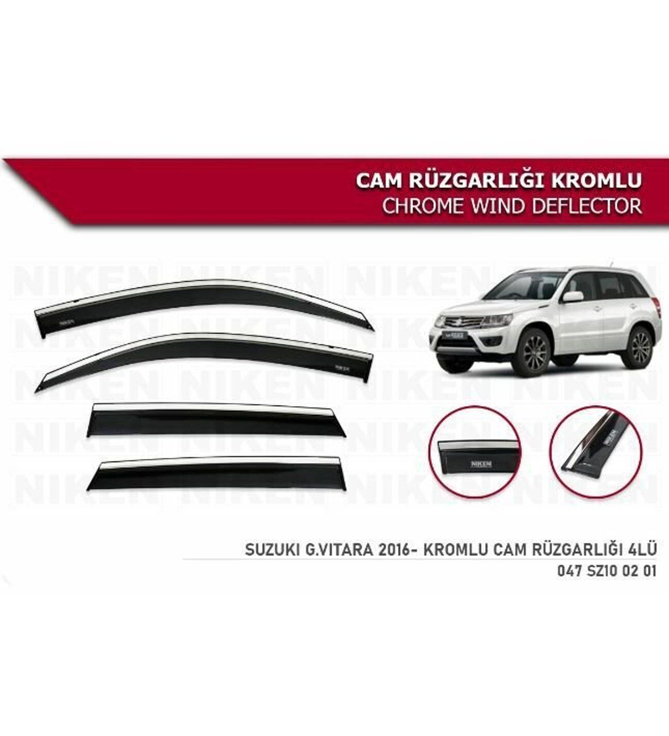 Suzuki Vitara Kromlu Cam Rüzgarlığı Niken 2016+ sonrası modeller