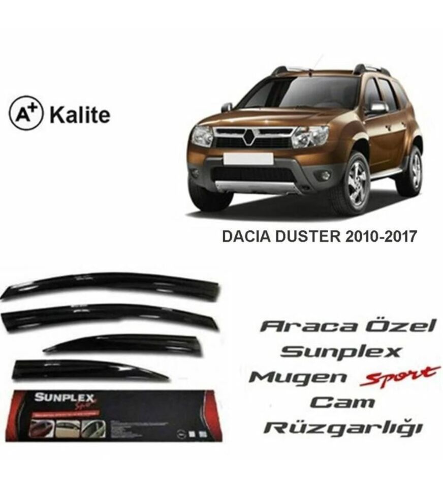 Dacia Duster Mugen Cam Rüzgarlığı 2010-2017 arası 4'lü Sunplex