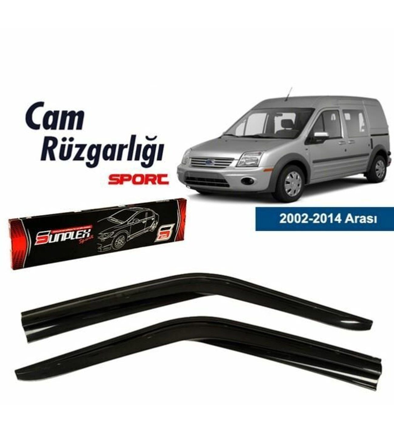 Ford Connect Mugen Cam Rüzgarlığı 2002-2014 arası 2'li  Sunplex