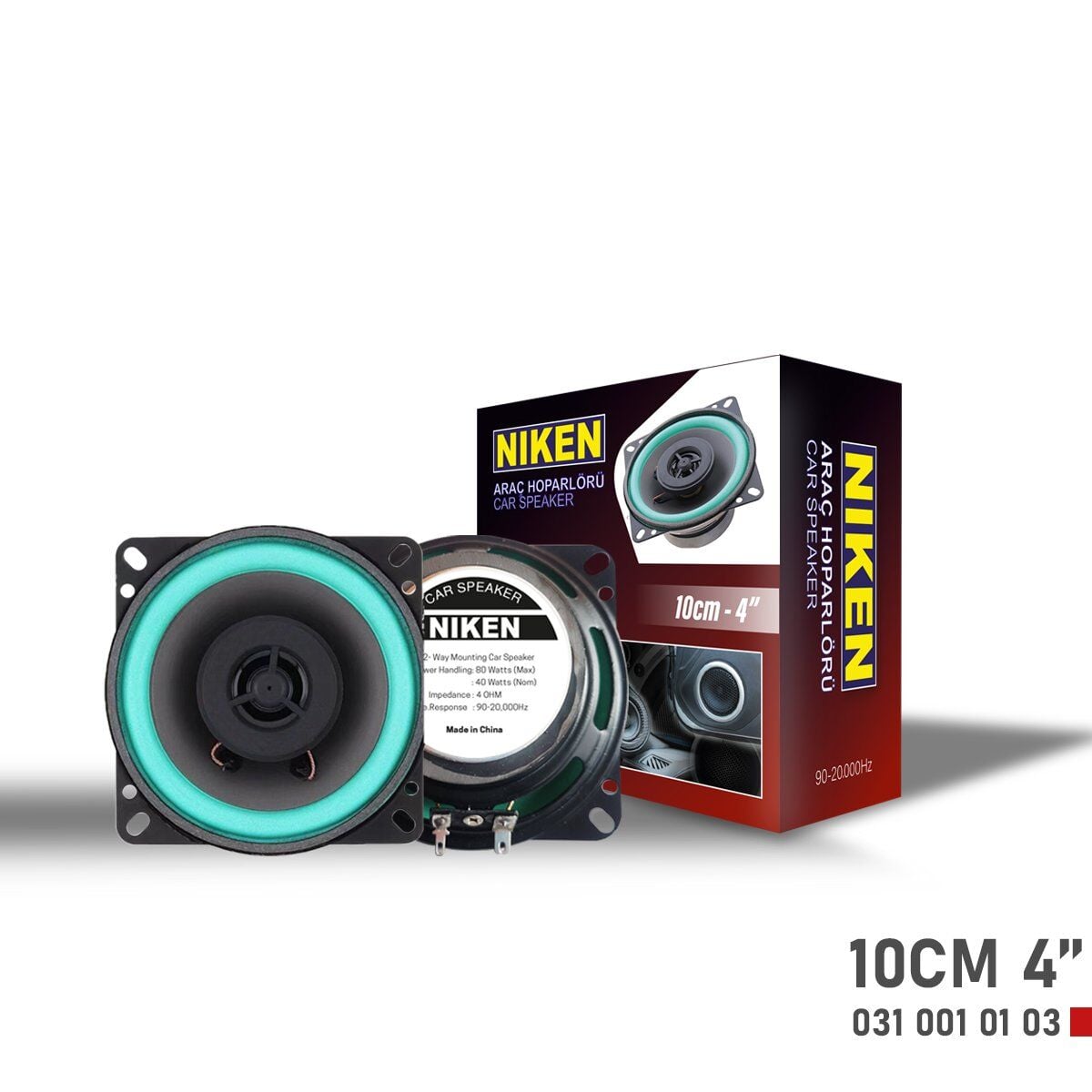 Araç Hoparlörü 10cm (4 inç) Niken 1 adet