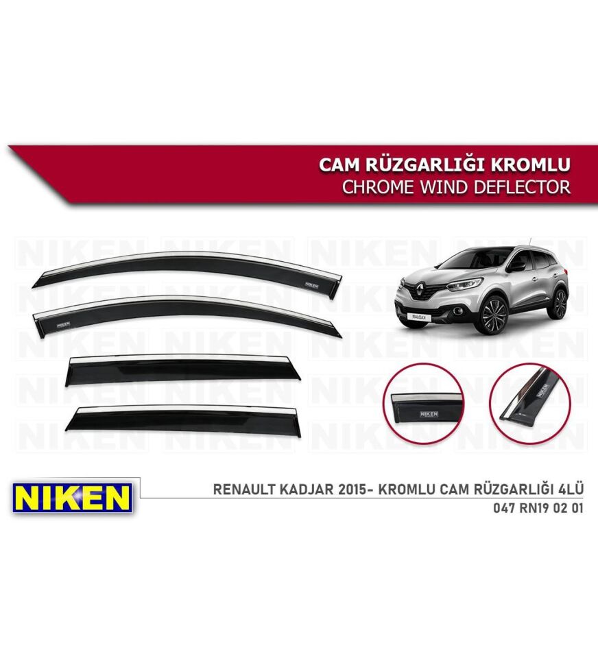 Renault Kadjar Kromlu Cam Rüzgarlığı Niken 2015+