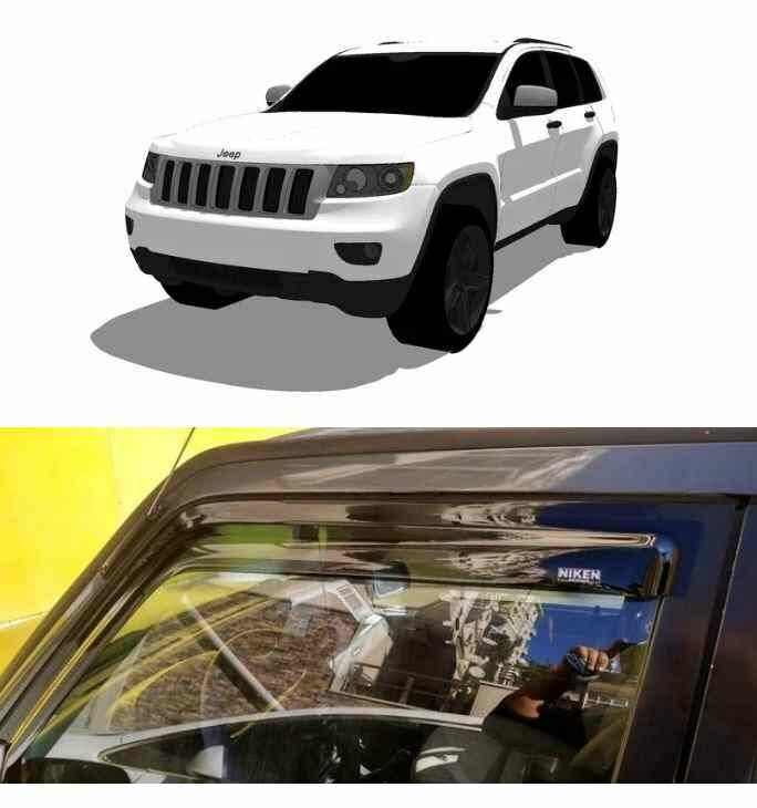 Jeep Cherokee WK2 Cam Rüzgarlığı 2011+ Niken (Kromsuz Model)