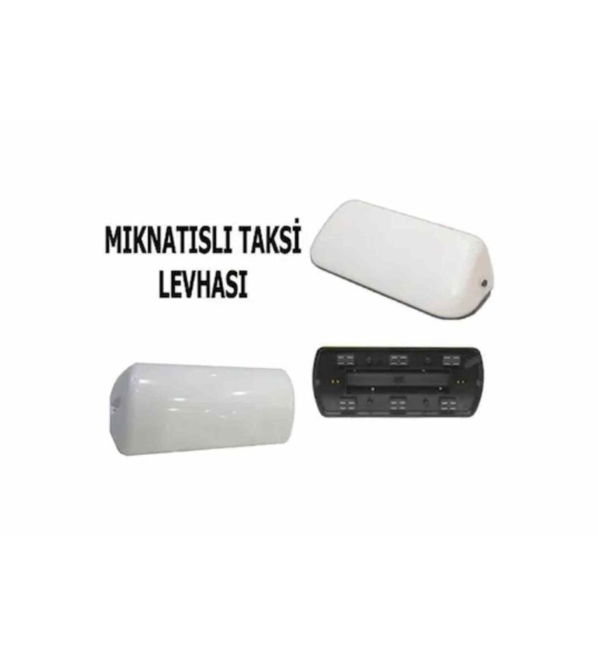 Taksi Levhası Işıklı Mıknatıslı Beyaz (Yazısız Model)
