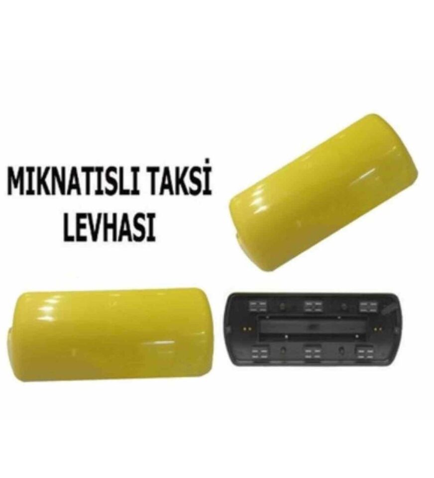 Taksi Levhası Işıklı Mıknatıslı Sarı (Yazısız Model)