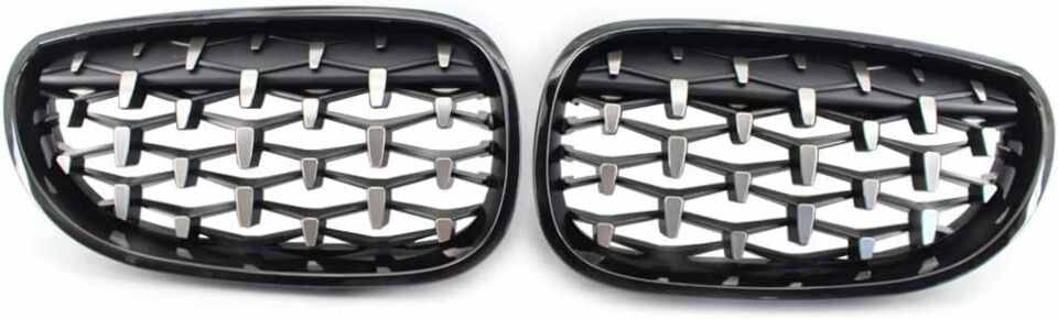 Bmw e60 diamond ön panjur ızgara 2003-2009 arası krom-siyah