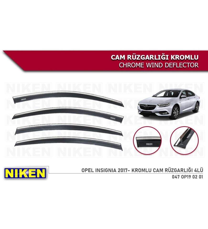 Opel İnsignia Kromlu Cam Rüzgarlığı Niken 2017+