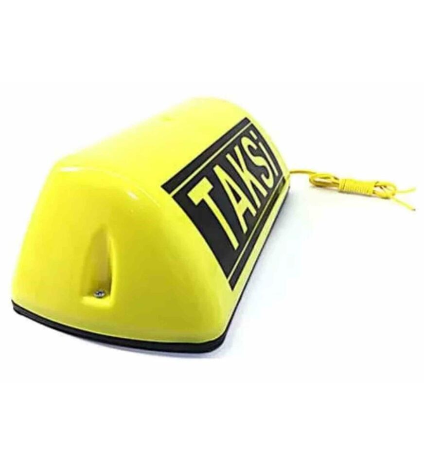 Taksi Levhası Işıklı Mıknatıslı Sarı (Taksi Yazılı)