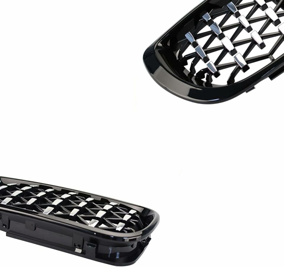 Bmw e46 diamond ön panjur ızgara 1998-2005 arası krom-siyah