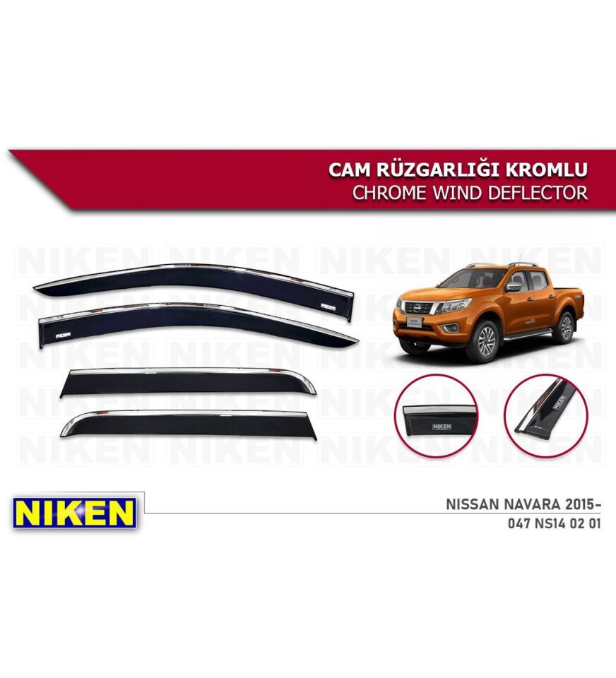 Nissan Navara Kromlu Cam Rüzgarlığı Niken 2015+
