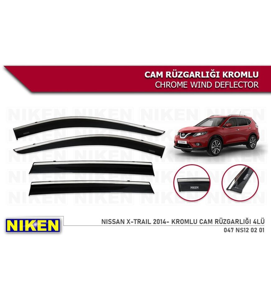 Nissan Xtrail Kromlu Cam Rüzgarlığı Niken 2014-2020