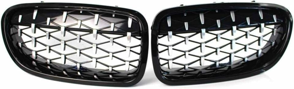 Bmw f10 diamond ön panjur ızgara 2009-2016 arası krom siyah  krom-siyah