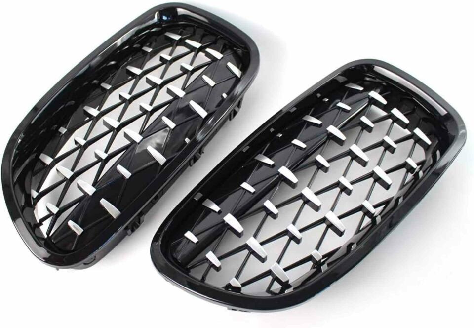 Bmw f10 diamond ön panjur ızgara 2009-2016 arası krom siyah  krom-siyah
