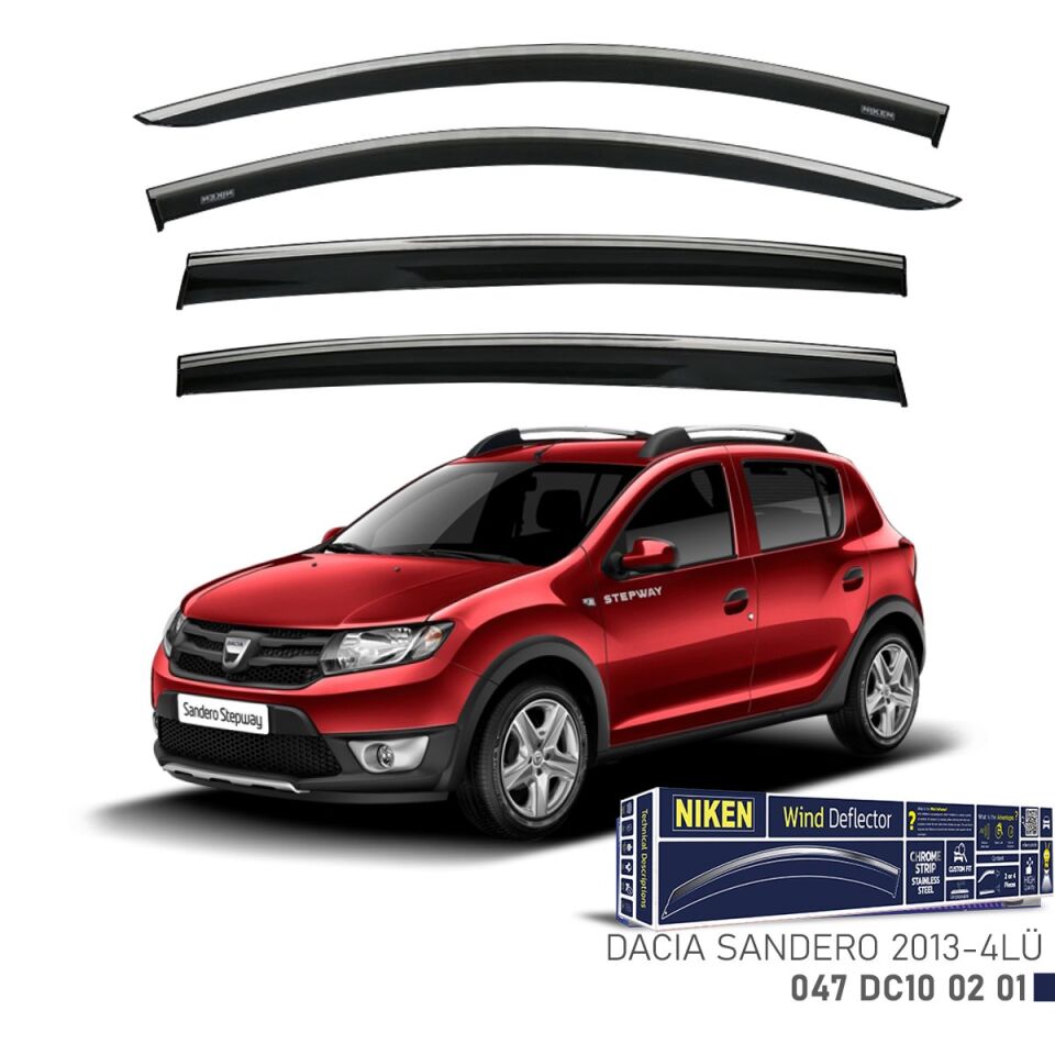 Dacia Sandero Kromlu Cam Rüzgarlığı Niken 2013-2020 arası uyumlu