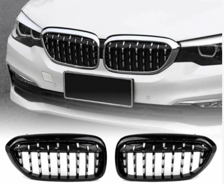 Bmw g30 (makyajsız) ön böbrek panjur diamond 2017-2020 arası modeller  krom-siyah