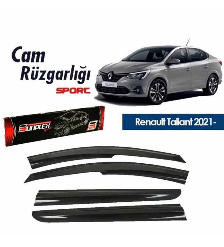Renault Taliant Mugen Cam Rüzgarlığı 2021 sonrası 4'lü Sunplex