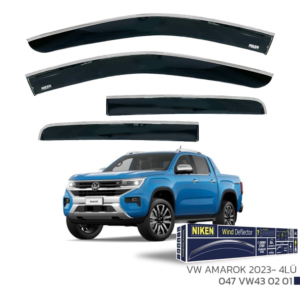Vw Amarok Kromlu Cam Rüzgarlığı Niken 2023+ sonrası uyumlu