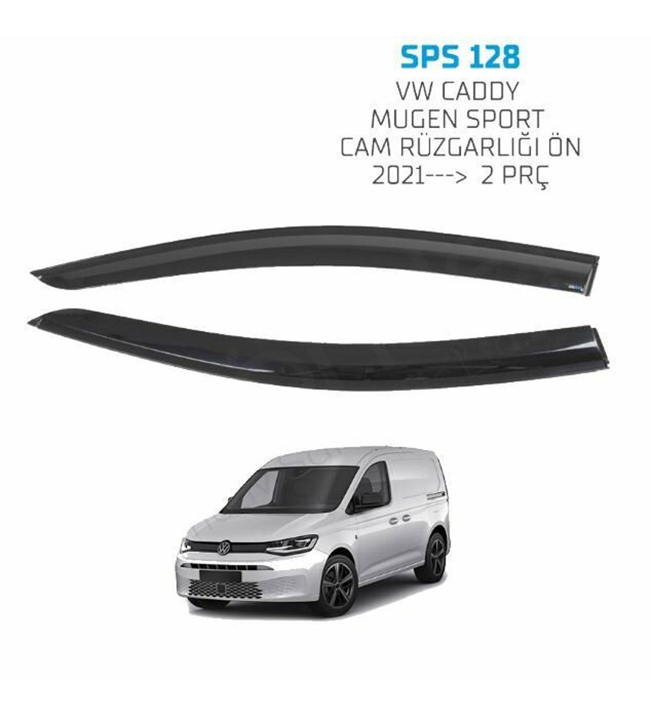 Vw Caddy Mugen Cam Rüzgarlığı 2021 sonrası 2'li  Sunplex