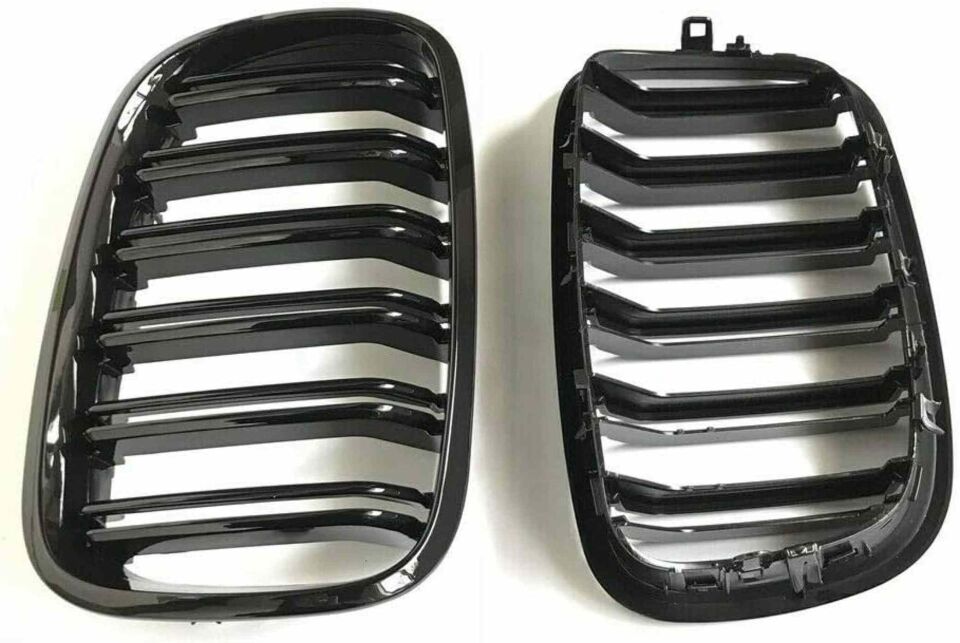 Bmw X6 E71 çift şeritli ön panjur ızgara 2006-2013 arası parlak siyah