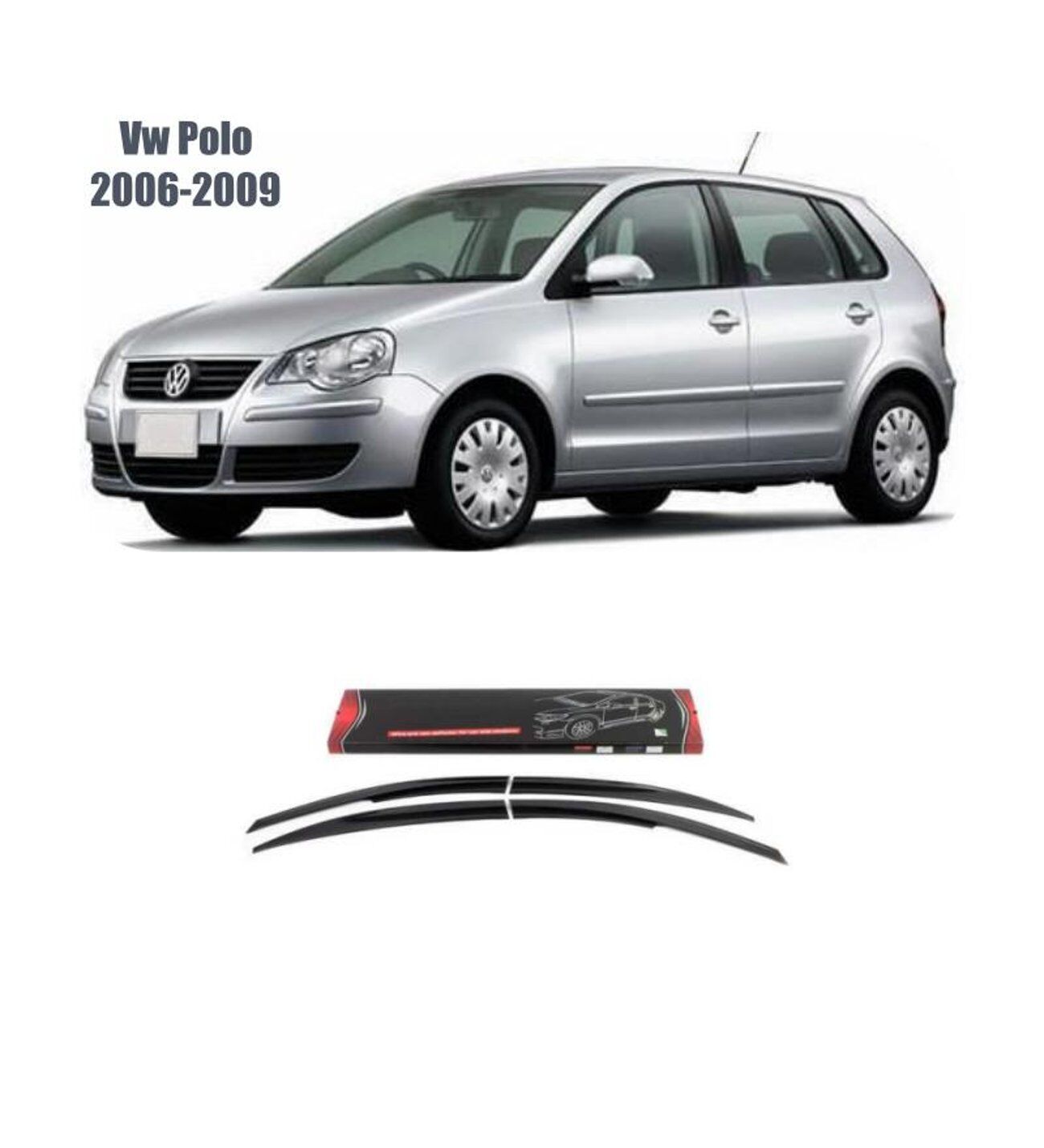Vw Polo Mugen Cam Rüzgarlığı 2006-2009 arası 4'lü Sunplex