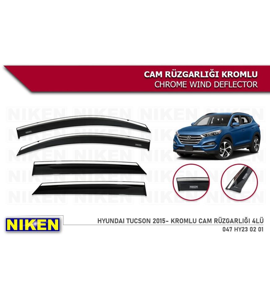 Hyundai Tucson Kromlu Cam Rüzgarlığı Niken 2015-2020