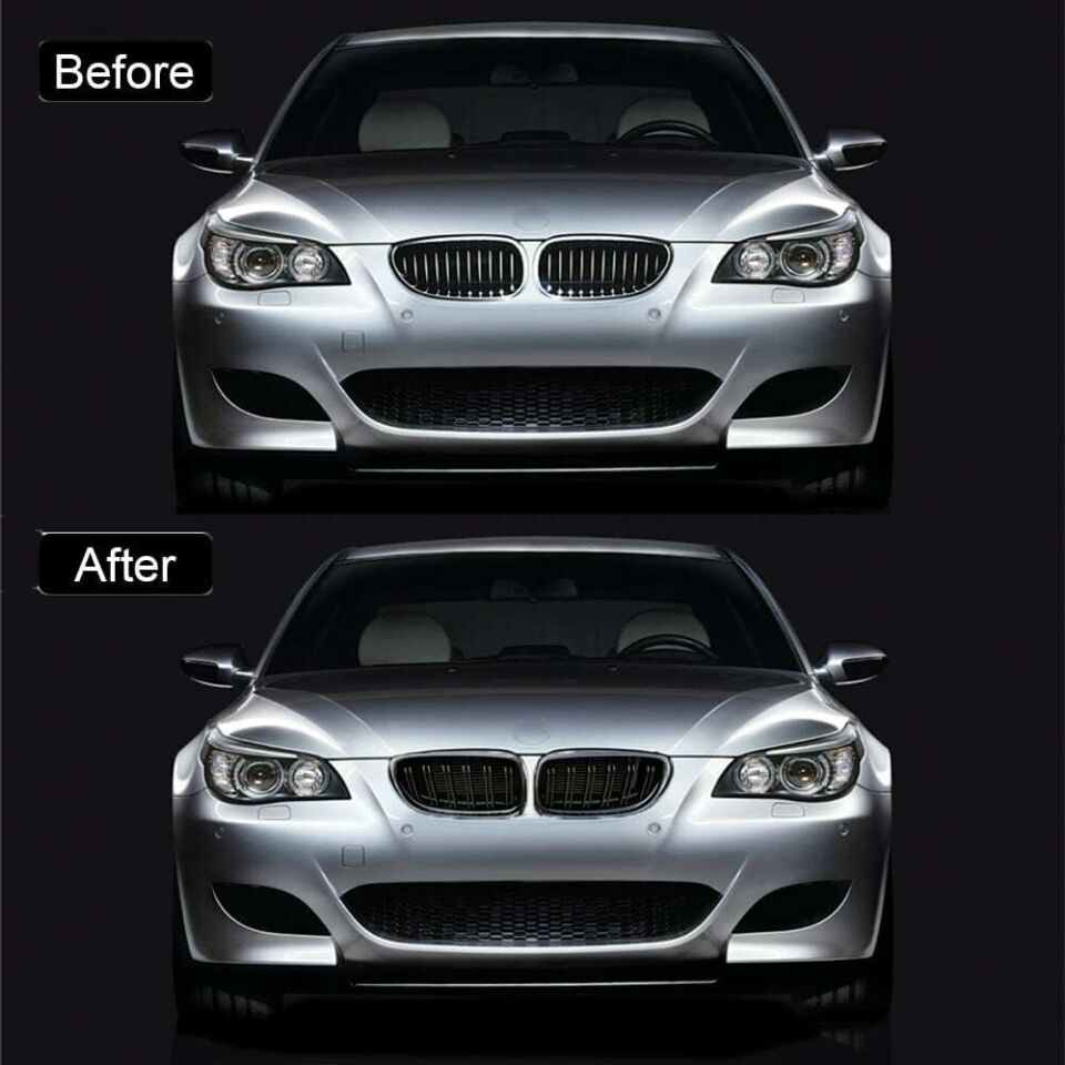 Bmw E60 çift çizgi ön panjur ızgara 2004-2009 arası parlak siyah