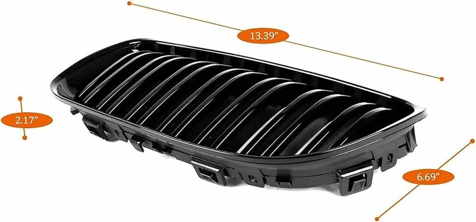 Bmw E90 çift çizgi ön panjur ızgara 2009-2012 arası(makyajlı kasa) parlak siyah