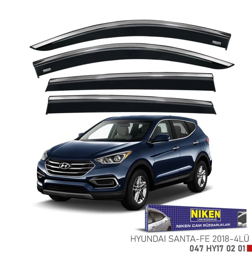 Hyundai Santa fe Kromlu Cam Rüzgarlığı Niken 2018+