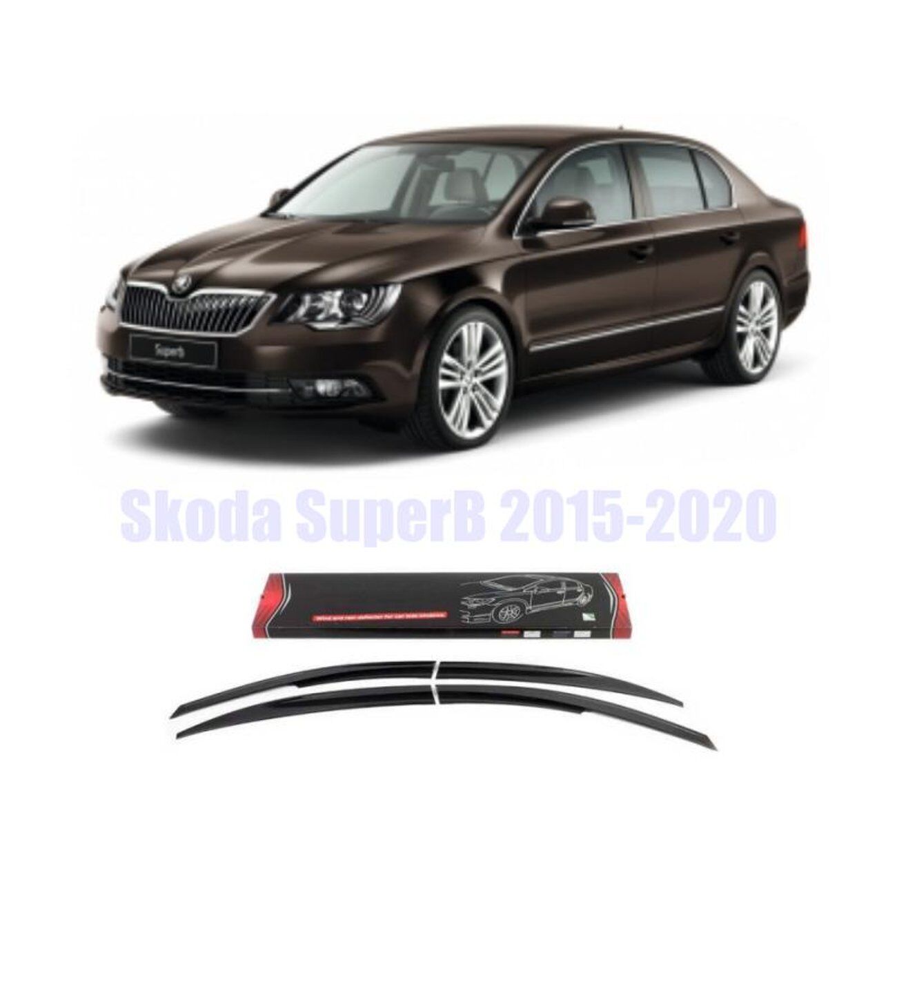 Skoda SuperB Mugen Cam Rüzgarlığı 2015-2020 arası 4'lü Sunplex